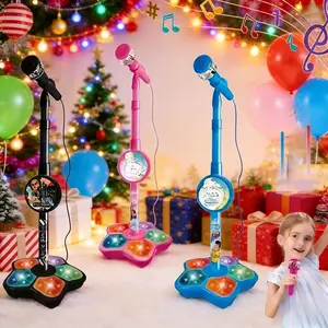 Multi-ctional Family Music Toy: All-in-One Kids Karaoke Station with Glowing Microphone & Tripod, Suitable for Indoor Use – Ideal Gift for New Year, Family Parties, Birthdays & Valentine’s Day racing kit rc max hobbyists flying string weird fidget  toy  a