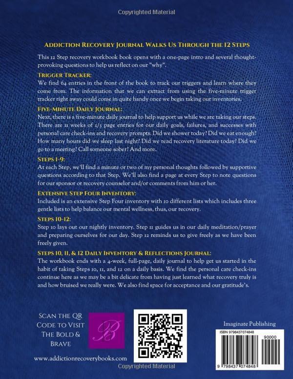 AA POWERFUL 12 STEP WORKBOOK With TRIGGER TRACKER & Selfcare Check-Ins: Includes Extensive Step 4 Inventory Worksheets & Daily Journal