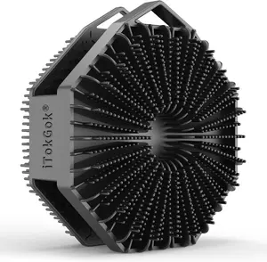 Premium Silver-Infused Dual-Sided Design 2-in-1 Silicone Body Scrubber for Shower, Body Brush Buffer Scrubber for Men and Women for All Skin, Ergonomic No-Slip Handle, Easy to Clean