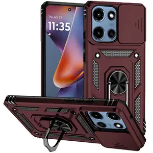 For Moto G 2025/2026/G Play 2026 Case Ring Stand with Lens Cover +Tempered Glass For Moto G 2025/2026/G Play 2026 Case Ring Stand with Lens Cover +Tempered Glass