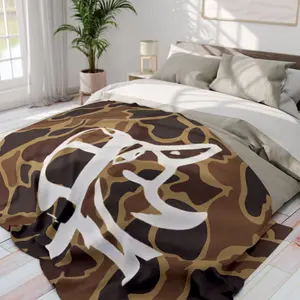 Vintage Duck New Design Camouflage Blanket, Portable Soft The Velveteen Plush Blanket for Sofa Farmhouse Decor Lightweight for Couch Bed All Seasons