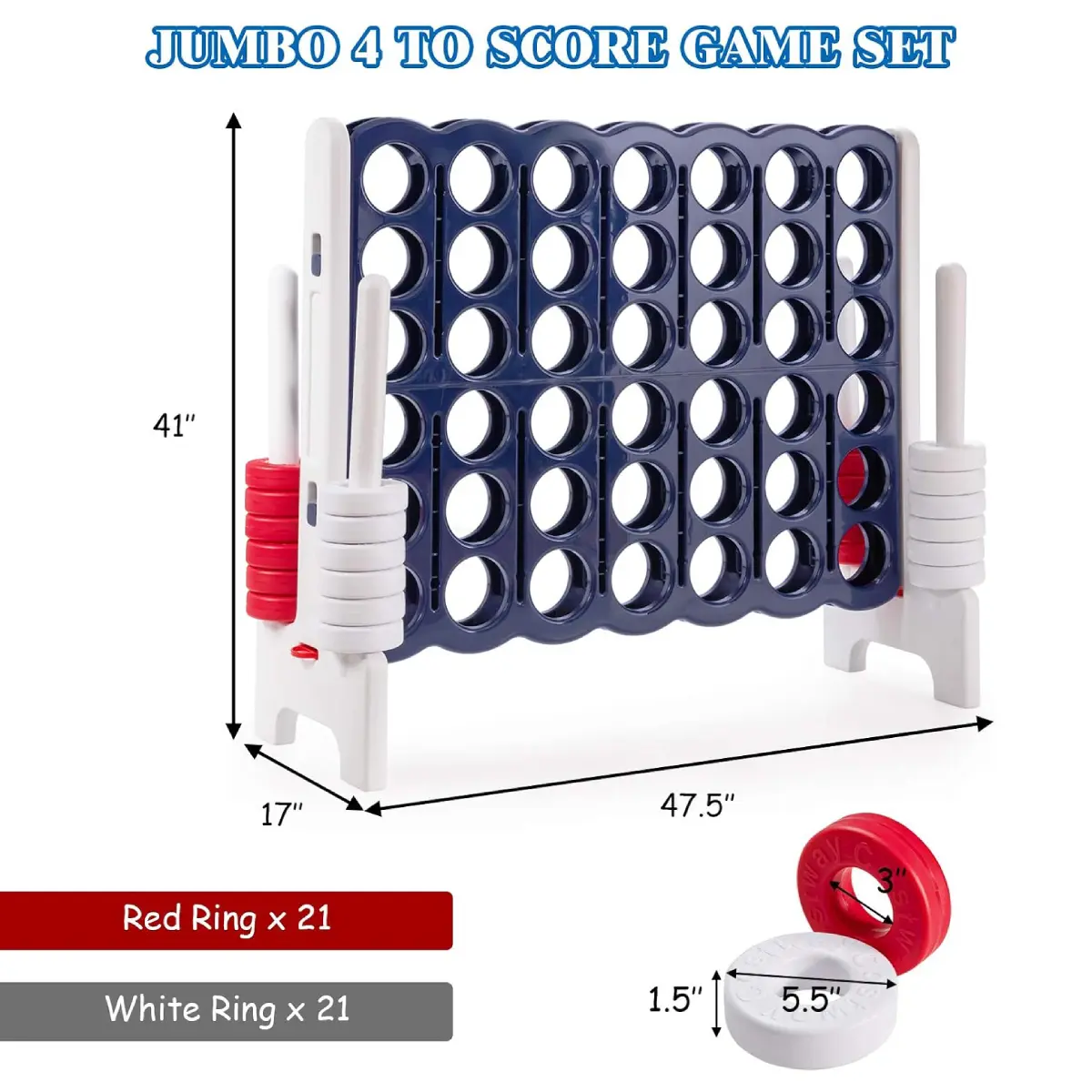 47.5" x 17" x 41" Grey