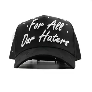 (NO BOX) Dandy Hats x Tombochio "For All Our Haters" Premium Embroidered Snapback – Bold Streetwear Collector Edition, Limited Fashion Icon Cap