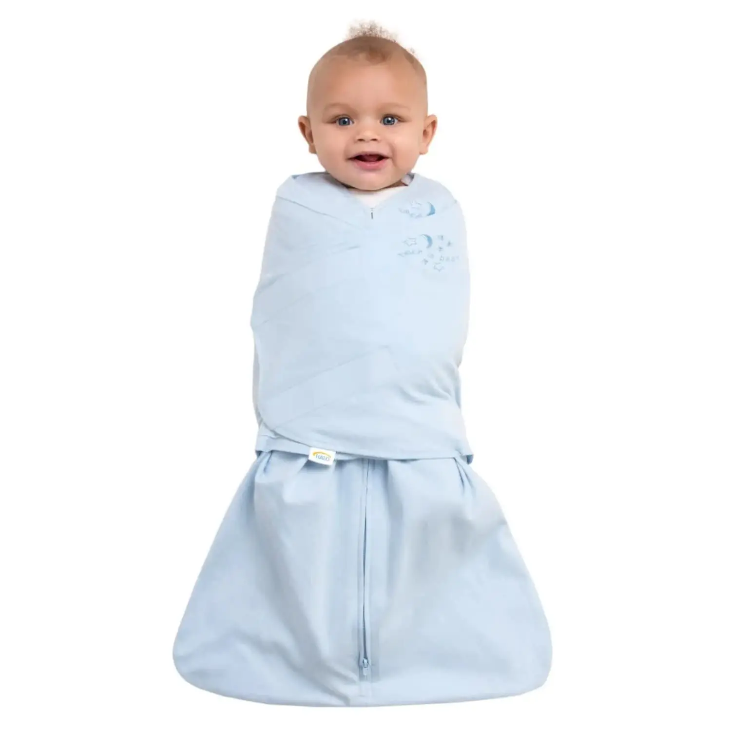 100% Cotton Sleepsack Swaddle, 3-Way Adjustable Wearable Blanket, TOG 1.5, Baby Blue, Newborn, 0-3 Months 100% Cotton Sleepsack Swaddle, 3-Way Adjustable Wearable Blanket, TOG 1.5, Baby Blue, Newborn, 0-3 Months