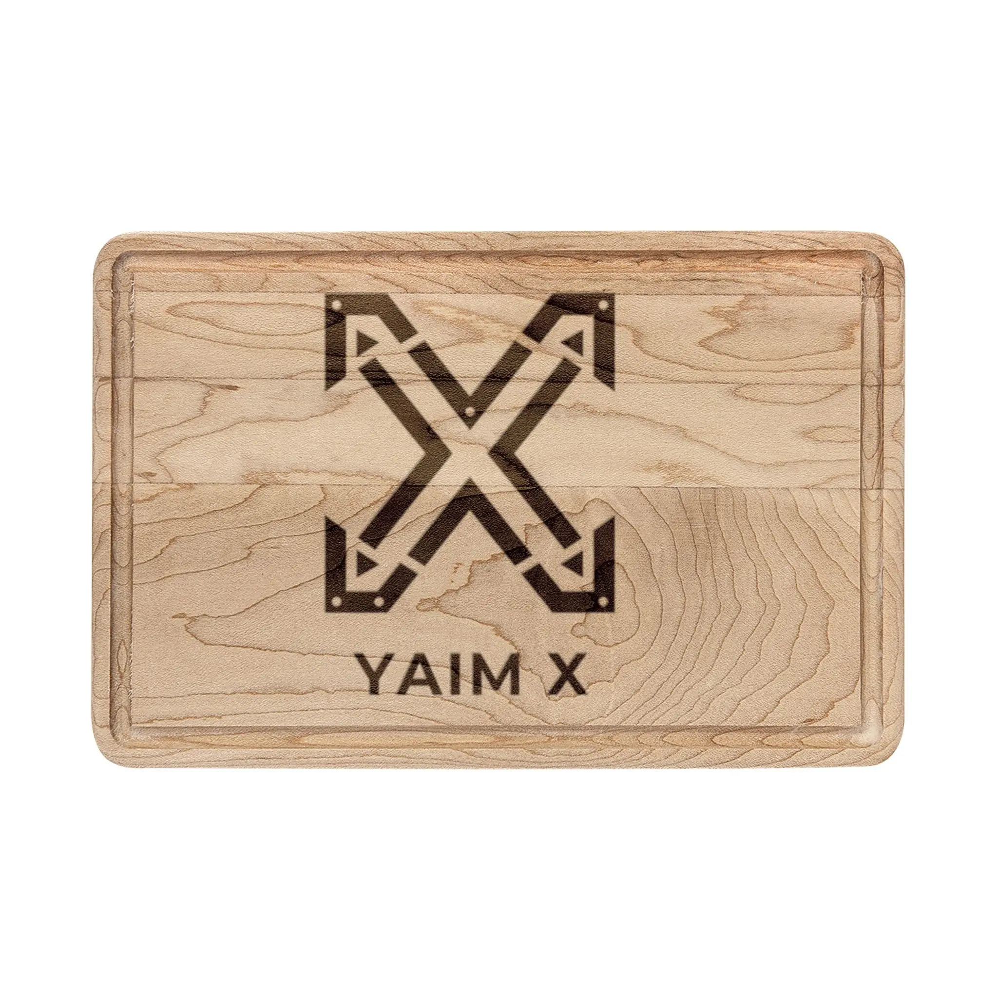 X Engraved Arrow Monogram Cutting Board — Personalized Wooden Serving & Prep Board