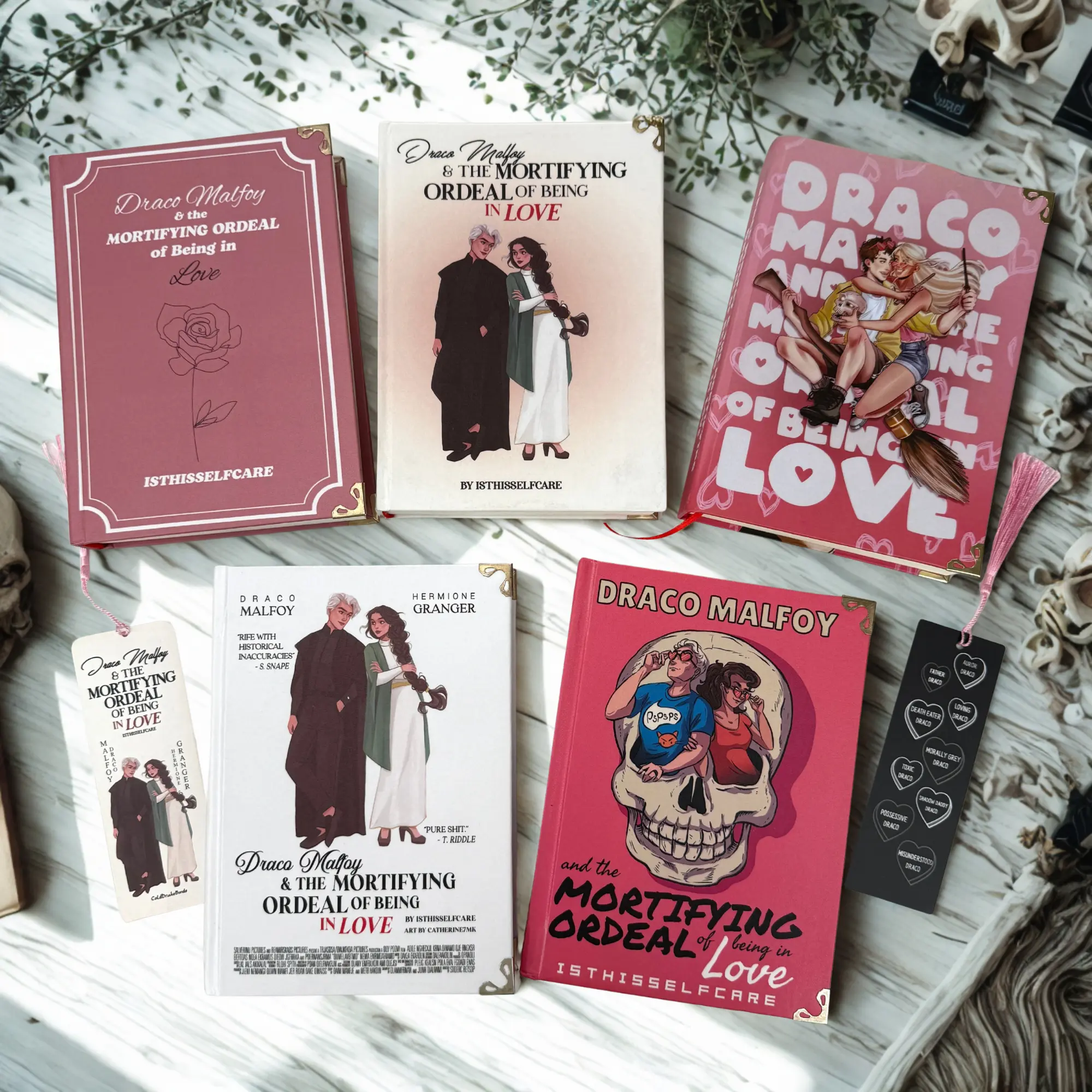 Draco Malfoy and the Mortifying Ordeal of Being in Love Hardcover, Dramione Fanfiction Special Edition Custom Bound, Aesthetic Special Edition Fanfic Book Merch
