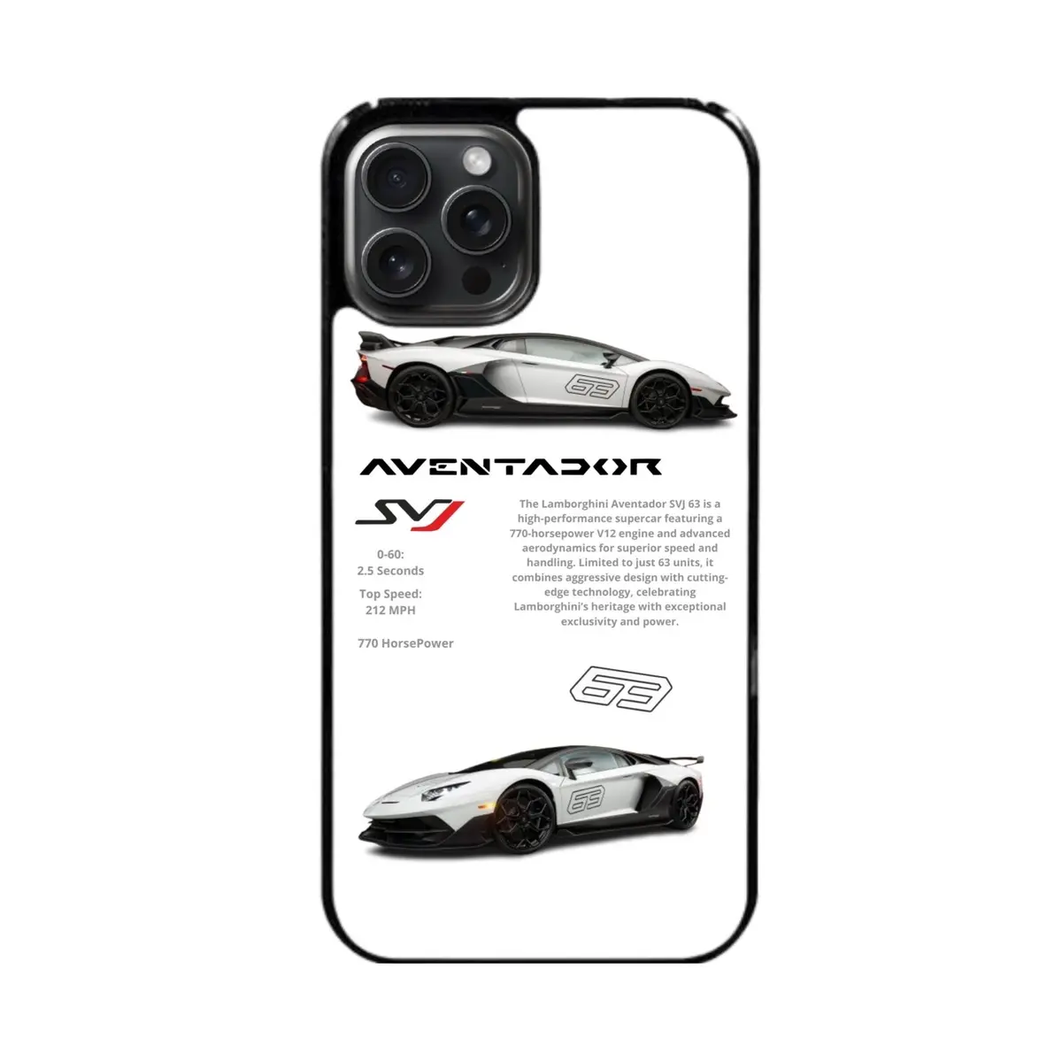 Lamborghini SVJ Phone Case - Protective Cover for Smartphones - Accessories