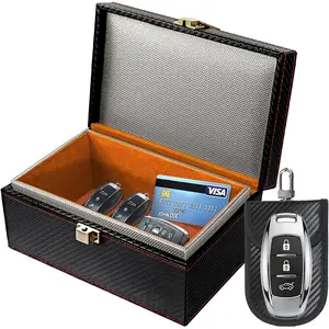Faraday Box for Car Keys – RFID Signal Blocker, Key Fob Protector, Anti-Theft Keyless Entry Protector with Faraday Pouch