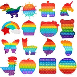 Rainbow Simulation Bubble Stress Relief Toy, Adult Office Special Needs Sensory Toy, Interactive Toy for Relaxation and Fun
