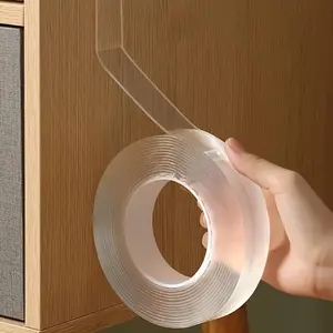 10m Strong Double-Sided Tape, Nano Adhesive, Transparent Multi-Use Sticky Pad, Removable Wall Mount Tape, No Residue, Home Office Decor