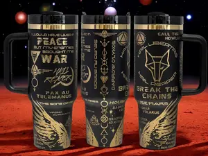 Red Rising Howler themed 40oz Tumbler, Laser Engraved, Book Club Merch, Booktok, Sci-Fi Series