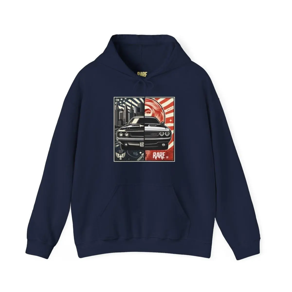 RARECO Men's Classic Dodge Challenger Hoodie - Menswear
