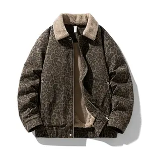 Vintage Leopard Print Lapel Fleece Lined Warm Women's Jacket Autumn Winter Trendy Casual New Coat quilted jacket winter outfits Fashion Long Sleeve Tops Elegance Womenswear