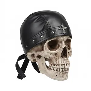 Skull & Cross Studded Doo Hats Rag Skull Cap Womens Mens Unisex Camo Durag with Sweatband Bandana Chemo Head Wrap