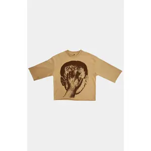 The Syndicate Punch N Grab Crop T-Shirt - Beige/Brown