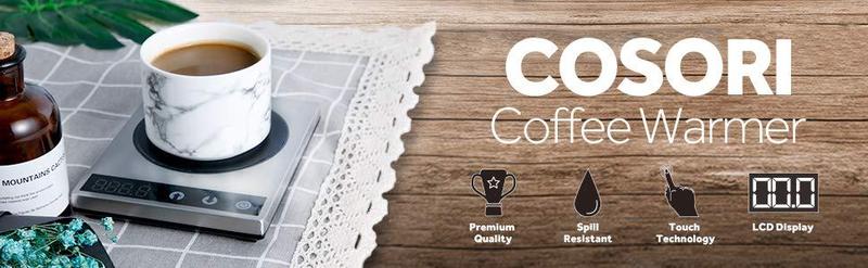 COSORI Coffee Mug Warmer & Mug Set, 17 oz Beverage Cup Warmer for Home & Office, Touch Tech & LCD Display, 304 Stainless Steel, Ideal Coffee Gift