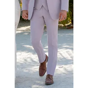 "Metro" Lavender Luxury Wool Blend Suit Pants