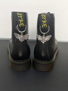 Punk Style Butterfly Design Boots Charms, Fashionable Goth Biker Cowboy Punk Style Boots Decorations, Trendy All-match & Exquisite Diy Accessories for Birthday Gift