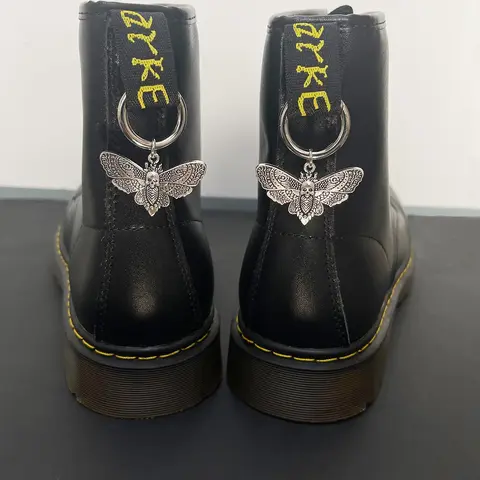 Punk Style Butterfly Design Boots Charms, Fashionable Goth Biker Cowboy Punk Style Boots Decorations, Trendy All-match & Exquisite Diy Accessories for Birthday Gift, Shoe Decor Accessory, Shoe Decoration Charms