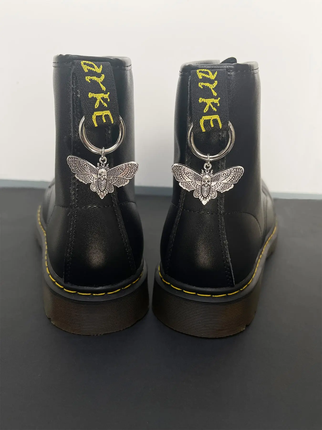 Punk Style Butterfly Design Boots Charms, Fashionable Goth Biker Cowboy Punk Style Boots Decorations, Trendy All-match & Exquisite Diy Accessories for