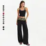 GIAFIRE Women’s 2-Piece Casual Yoga Activewear Set - High-Stretch Breathable Gym Set, Halter Tank Top (Striped/Polka Dot/Camouflage), High-Waisted Butt-Lifting Wide-Leg Pants, Funky Sportswear for Yoga, Pilates, 2 Piece Sets Women, Clothes For Women