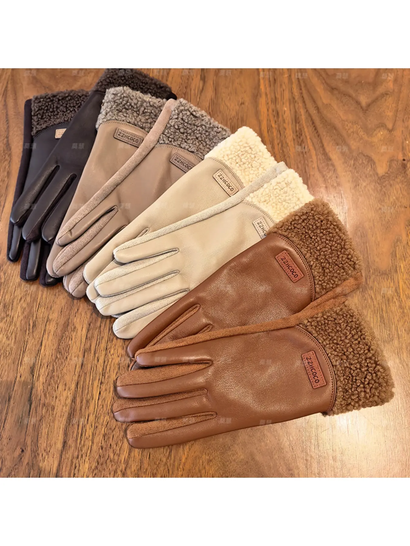 2026 New Leather Gloves for Women Winter Warm Fleece Lined Thickened Touch Screen Gloves for Winter Driving and Riding with Finger Separation