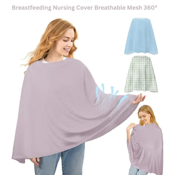 Breastfeeding Nursing Cover Breathable Mesh 360° Privacy Baby Nursing Cover Car Seat Stroller Summer Gift Birthday Gift