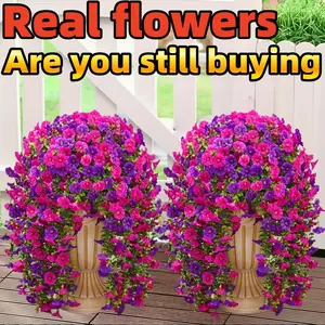 Artificial Morning Glory Vine, 10 Bunches Fake Flower Vine, faux flower, Decorative Flowers for Home