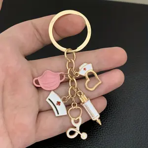 Nurses, Medical Syringes, Stethoscopes, Masks, ECG Hats, Love Pendants, Key Chains, Ideal choice for Gifts  Charm