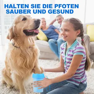 Pet Foot Washer for Small Medium Breed Dogs - Dog Paw Cleaner - Portable Silicone Cleaning Brush Cup