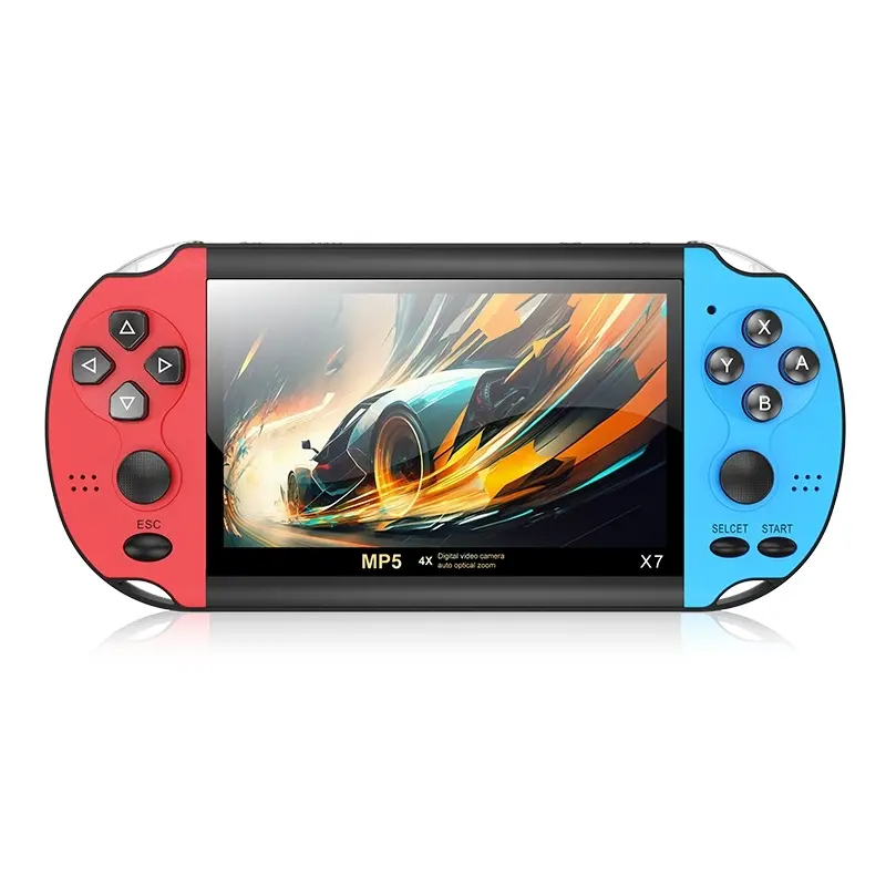 X7 New 4.5 Inch Handheld Video Game Console, Dual Joystick Control, Classic Games Included, Supports TV Connection, Retro Gaming, Home Nostalgia Play, Rechargeable Portable Console