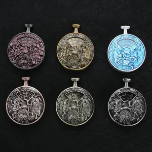 Abyss Demon Dice Spinner Metal RPG Fate Wheel High-Quality Zinc Alloy 70mm Diameter Detailed Embossed Artwork for DND & RPG Sessions