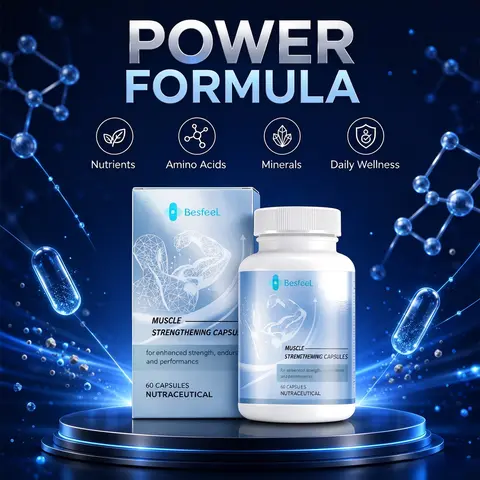 Adult Sports & Fitness Dietary Edible Nutritional Softgels - Muscle-Strengthening Complex Formula - Pre-Workout Supplementation, Daily Nourishment & Maintenance - Bottles with Freshness Preservation