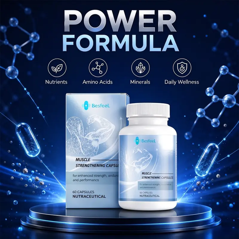 Adult Sports & Fitness Dietary Edible Nutritional Softgels - Muscle-Strengthening Complex Formula - Pre-Workout Supplementation, Daily Nourishment & Maintenance - Bottles with Freshness Preservation