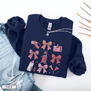 Ultrasound Bow Sweatshirt T-shirt , Sonographer shirt, Sonographer tshirt, Ultrasound Tech Crewneck T-shirt , Ultrasound Tech Sweatshirt Hoodie Oversized Womenswear Tops