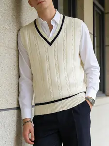 Men's Casual Knitted Vest, Comfortable and Stylish Design, Perfect for Daily Wear, Ideal for Layering, Versatile Fashion Piece