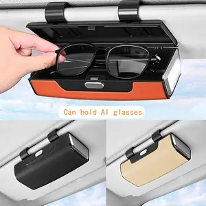 Car Sunglasses Case, Universal Sun Visor Holder, Storage Eyeglass Protection Box, Clip-On Sunshade, Card Key Organizer, Multifunctional Car Organizer, Car Interior Accessories