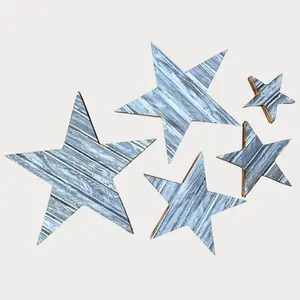 Handcrafted Wooden Star – Real Wood Accent for Wall or Shelf – Rustic Weathered Finish – Multiple Sizes Available