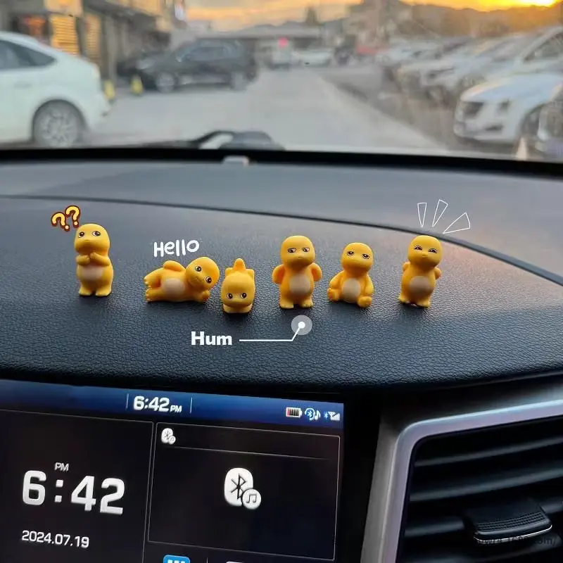 Cute Dragon Car Decor Set, 6-Piece Dashboard Ornaments, Collectible Miniature Models, Perfect for Car Decoration & Home Display, Car Interior Decoration, Car Interior Accessory, Car Trinkets, Car Decorations Interior