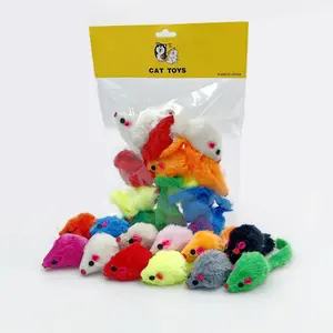 12PCS Cat Mouse Toys,Faux Fur Cat Mice Toys with Plastic, Interactive Catnip Toys for Indoor Cats,Perfect for Kittens, Cats, and Puppies!-