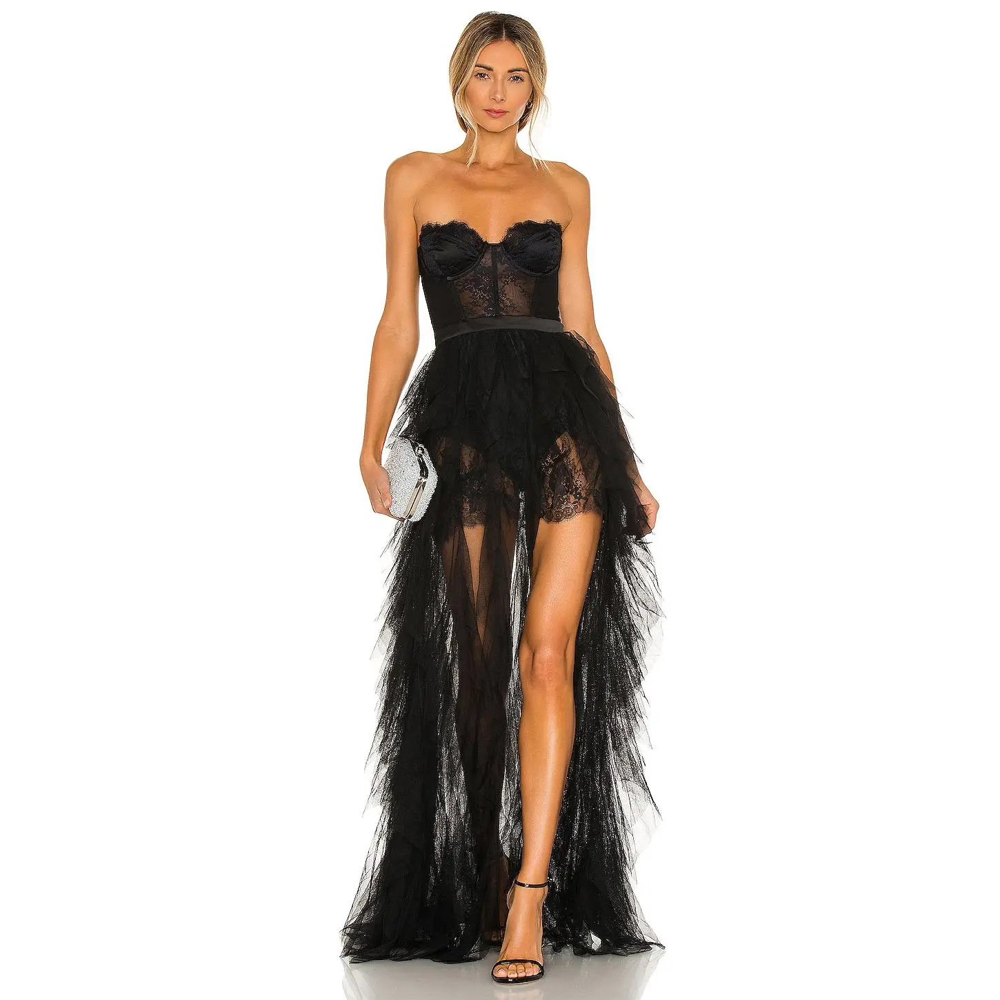 For Love & Lemons X REVOLVE Bustier Gown in Black For Love & Lemons X REVOLVE Bustier Gown in Black