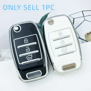 Tpu Remote Key Cover, Car Key Protector for Kia Rio, Ceed, Sportage, Sorento, Niro, K3, Carens, Cadenza, Carnival, Optima, Protective Flip Case