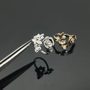 Viral Flower Open Ring for Women, Adjustable Rose Floral Statement Ring for Everyday Wear, Light Luxury Aesthetic Stackable Ring for Bridesmaid Wedding Party, Non-Tarnish Skin-Friendly Ring for Date Night, Layerable Minimalist Ring for Spring Summer