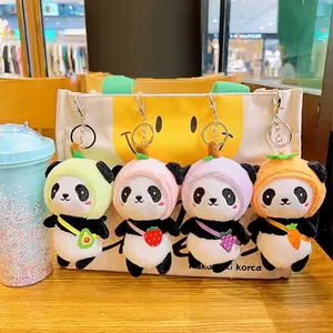 Kawaii Panda Plush Keyring, Fluffy Mini Panda Doll, Cute Bag Accessory for Girls