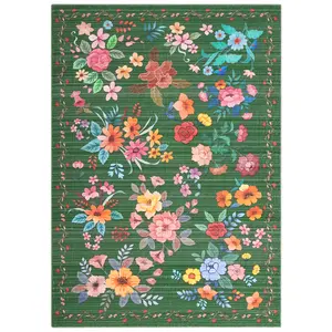 Foldable Printed Rug, Non Slip Backing Stain Resistant Indoor Carpet Runner for Home Hallway Entryway