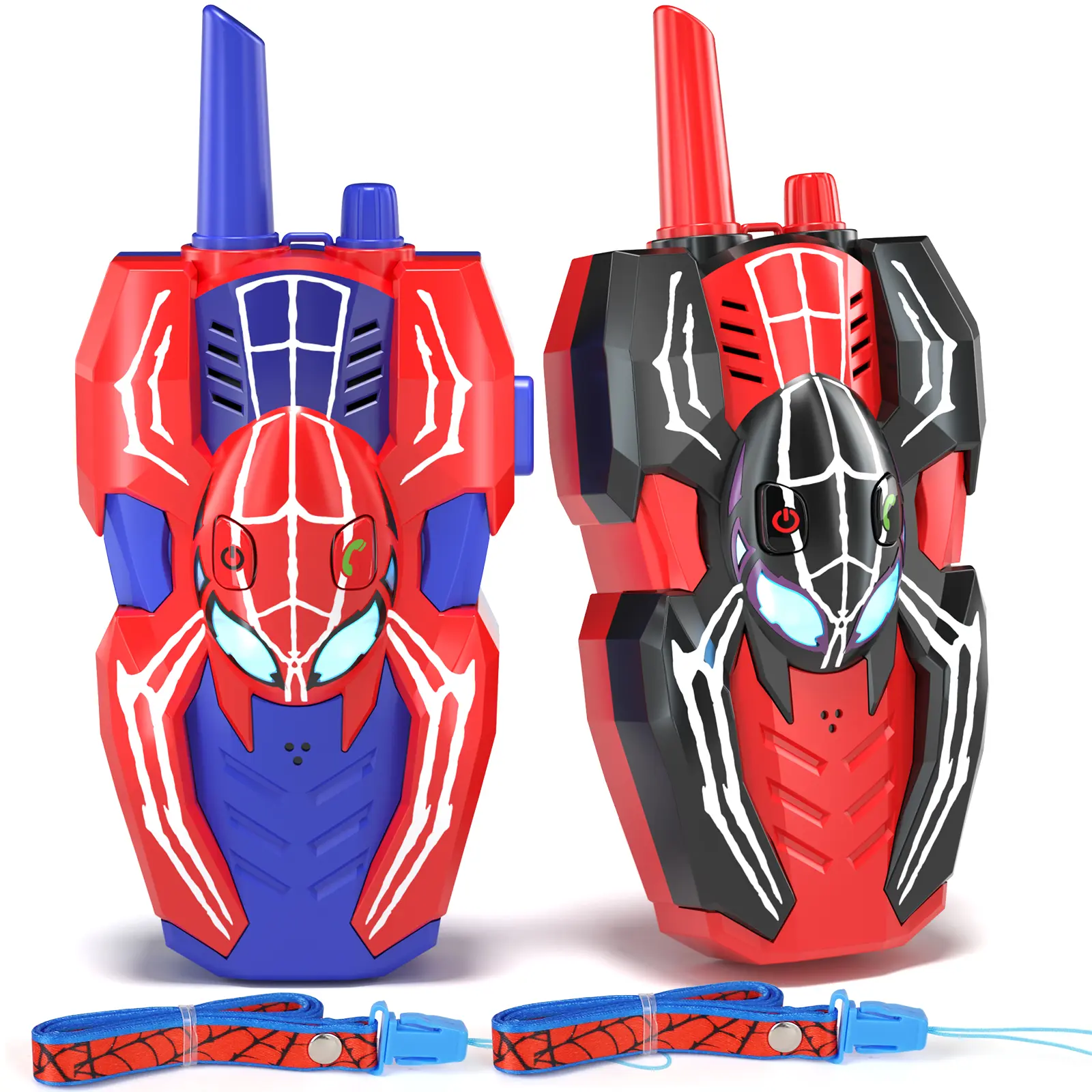 Spider Family Kids' Walkie Talkies 2-Pack, Safety Durable ABS Outdoor 2-Way Radio Toy, Lightweight 1000ft Range for Hiking/Camping, Gift Box Birthday Gifts for 4-10 Year Old Boys/Girls