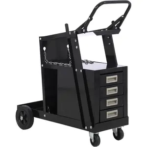 Welding Cart, 220 lbs Welder Cart with 4 Drawers, Welding Carts for TIG MIG Welder and Plasma Cutter
