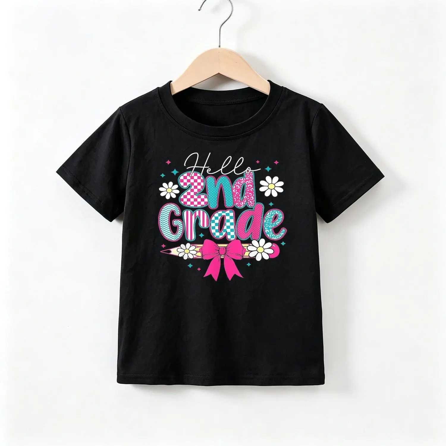 Back to School Hello Second Grade Team 2Nd Grade Boys T Shirts s s Clothes Pure Comfortable And Breathable Crew Neck T Shirt