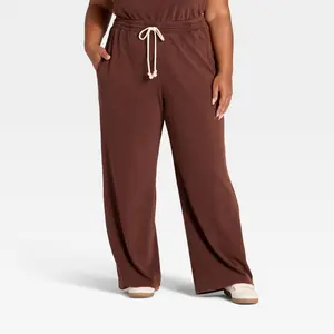 Women's Mid-Rise Relaxed Leg Sweatpants - Universal Thread Brown XXL