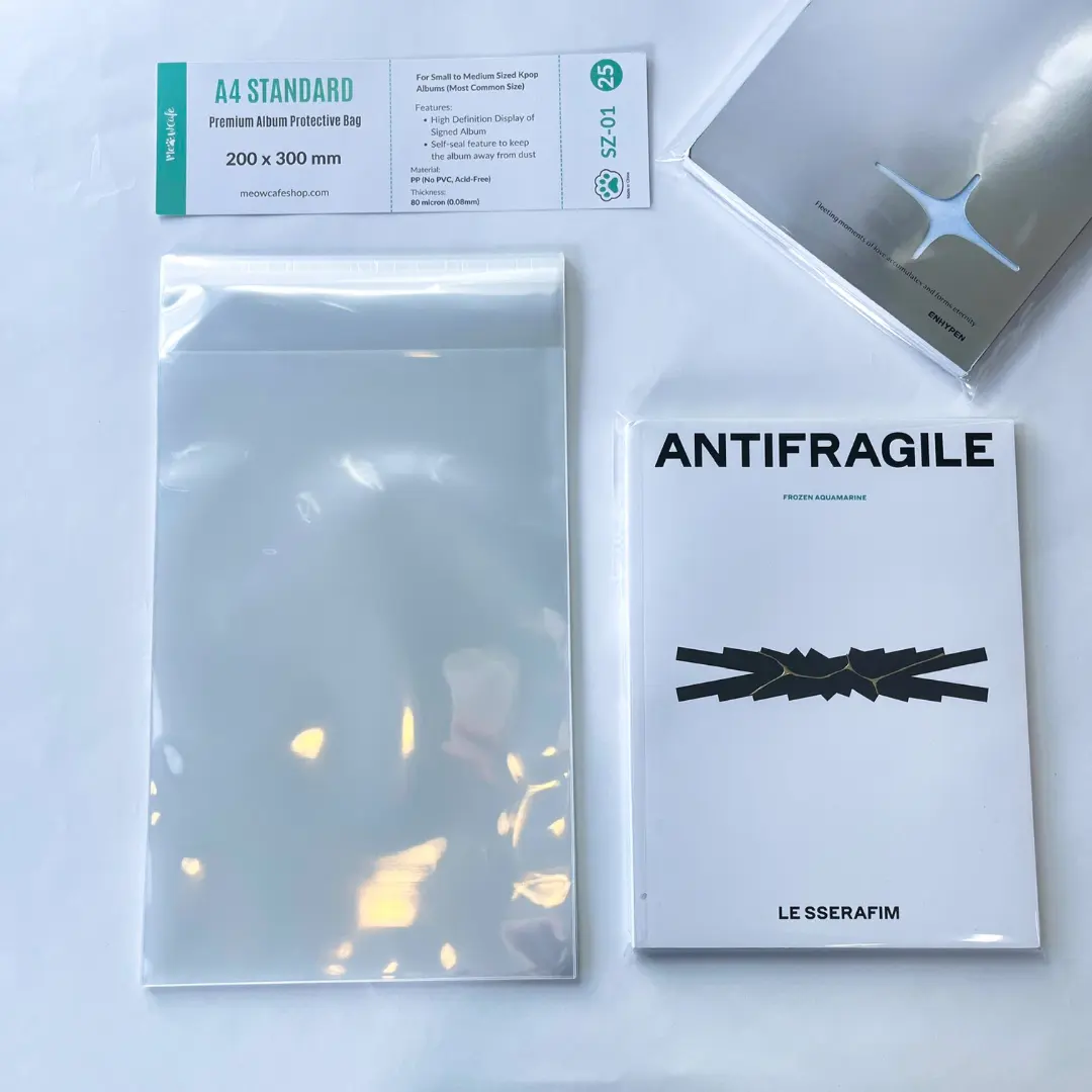 A4 Standard 200x300mm Premium Kpop Album Protective Bag | 80